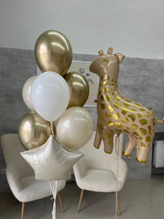 Balon Foliowy z helem, Żyrafa, 100x120 cm