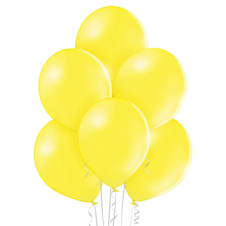 Balon lateksowy z helem, 30cm Żółty / Yellow 006