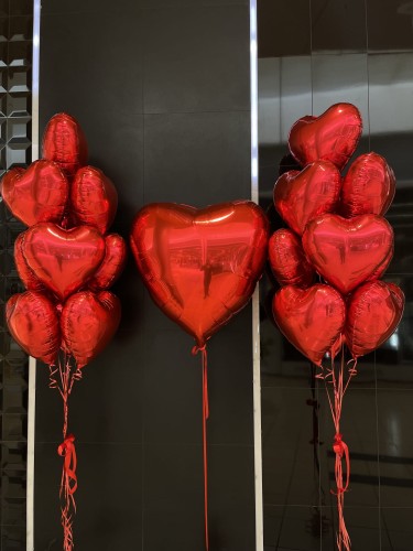 balony czerwone serca