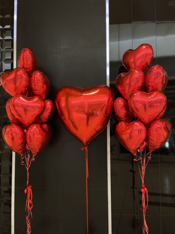 balony czerwone serca
