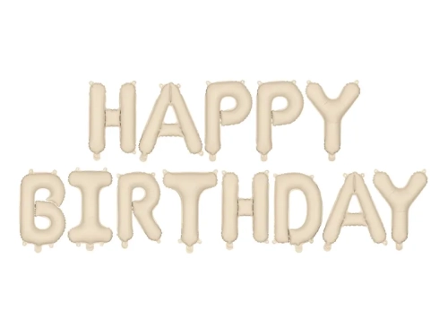 Balon foliowy napis HAPPY BIRTHDAY