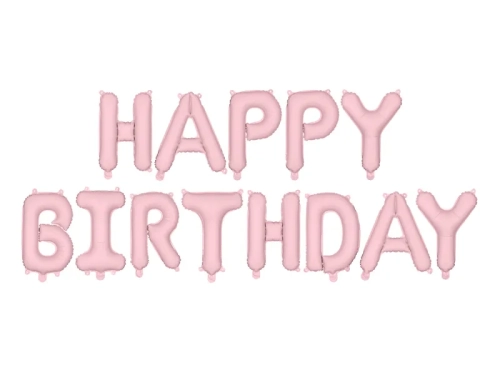 Balon foliowy napis HAPPY BIRTHDAY