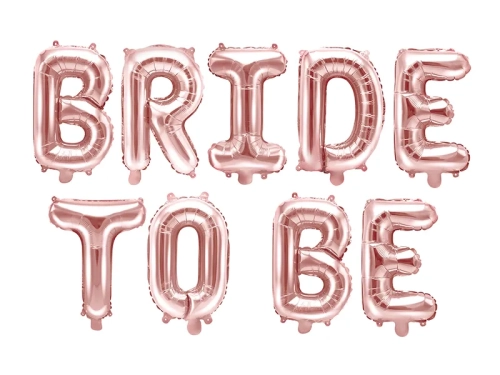 Balon foliowy napis BRIDE TO BE rose gold
