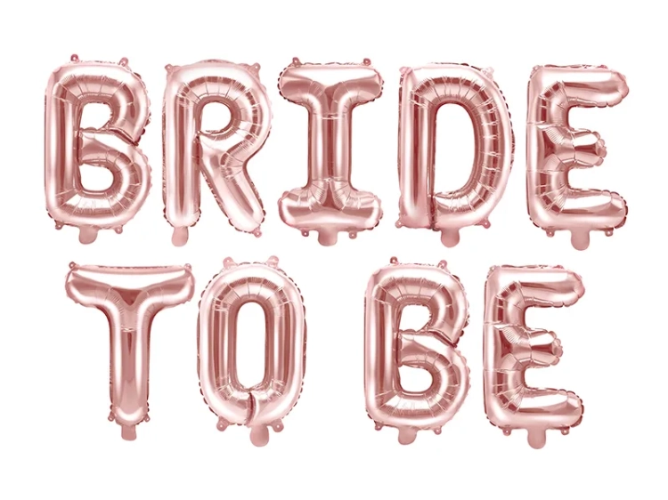 Balon foliowy napis BRIDE TO BE rose gold