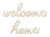 Balon foliowy napis Welcome Home, 335x71 cm, cappuccino