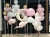 Zestaw balonów Premium na powitanie w domu dziewczynki , Double Bubble z personalizowanym napisem, Chmurka, Miś na Księżycu, Bocian