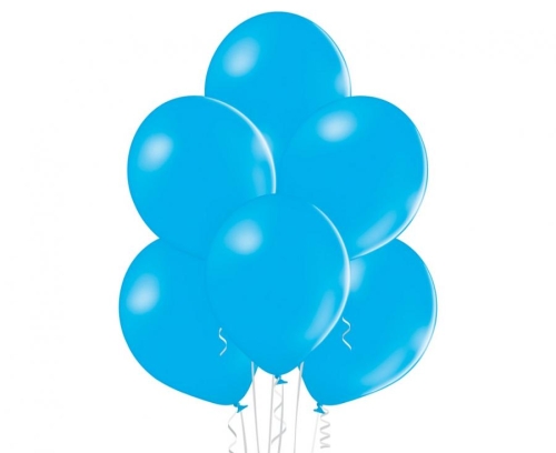 Balon lateksowy z helem, 30cm Pastel Cyjanowe / Pastel Cyan 445, Balonogram