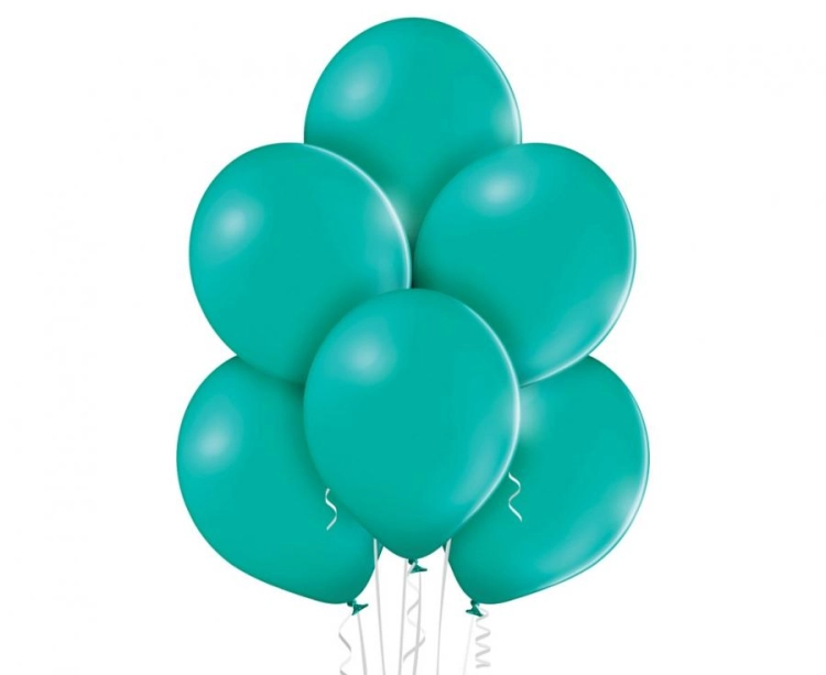Balon lateksowy z helem, 30cm Pastel Turkusowe/ Pastel Turquoise 013, Balonogram
