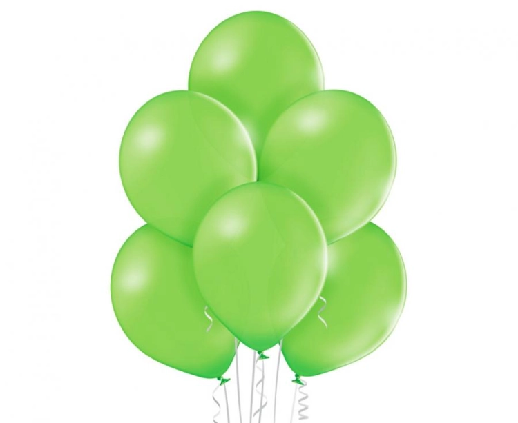 Balon lateksowy z helem, 30cm Pastel Limonkowe Zielone / Pastel Lime Green 014, Balonogram