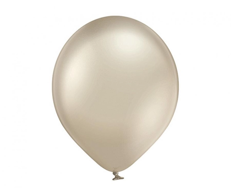 Balon lateksowy z helem, 30cm Glossy Jasnomigdałowe / Glossy Light Almond 611, Balonogram