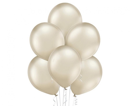 Balon lateksowy z helem, 30cm Glossy Jasnomigdałowe / Glossy Light Almond 611, Balonogram