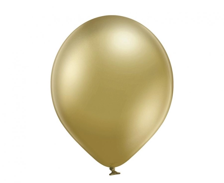 Balon lateksowy z helem, 30cm Glossy Złote / Glossy Gold 600, Balonogram
