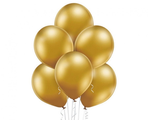 Balon lateksowy z helem, 30cm Glossy Rich Gold 616, Balonogram