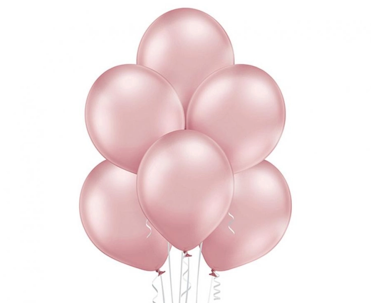 Balon lateksowy z helem, 30cm Glossy Jasnoróżowe / Glossy Light Pink 614, Balonogram