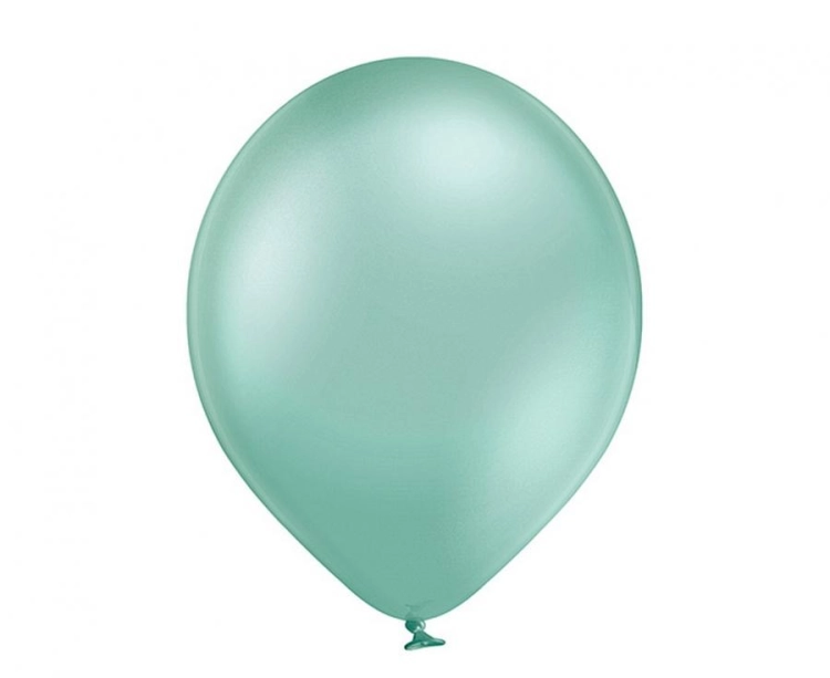 Balon lateksowy z helem, 30cm Glossy Jasnozielone / Glossy Light Green 613, Balonogram