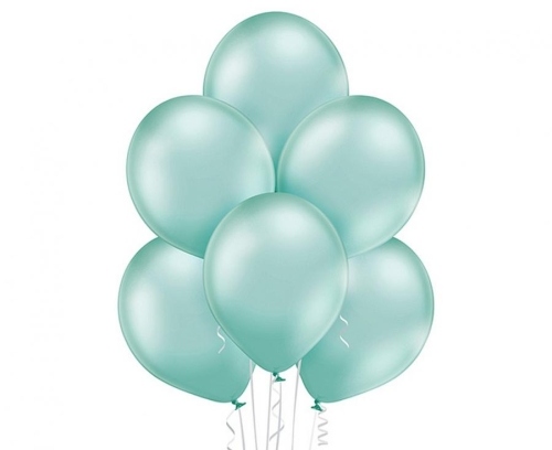 Balon lateksowy z helem, 30cm Glossy Jasnozielone / Glossy Light Green 613, Balonogram