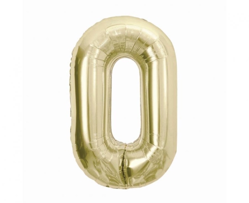 Balon Foliowy, Cyfra "0" Szampańska, Balonogram