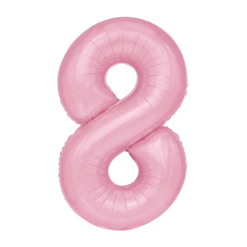 Balon Foliowy z helem, Cyfra "8" Różowa, Balonogram