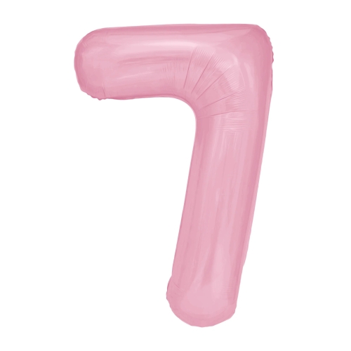 Balon Foliowy z helem, Cyfra "7" Różowa, Balonogram
