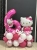 Ekskluzywna dekoracja balonowa stojąca z CYFRĄ FUKSJA I HELLO KITTY BalonoGram